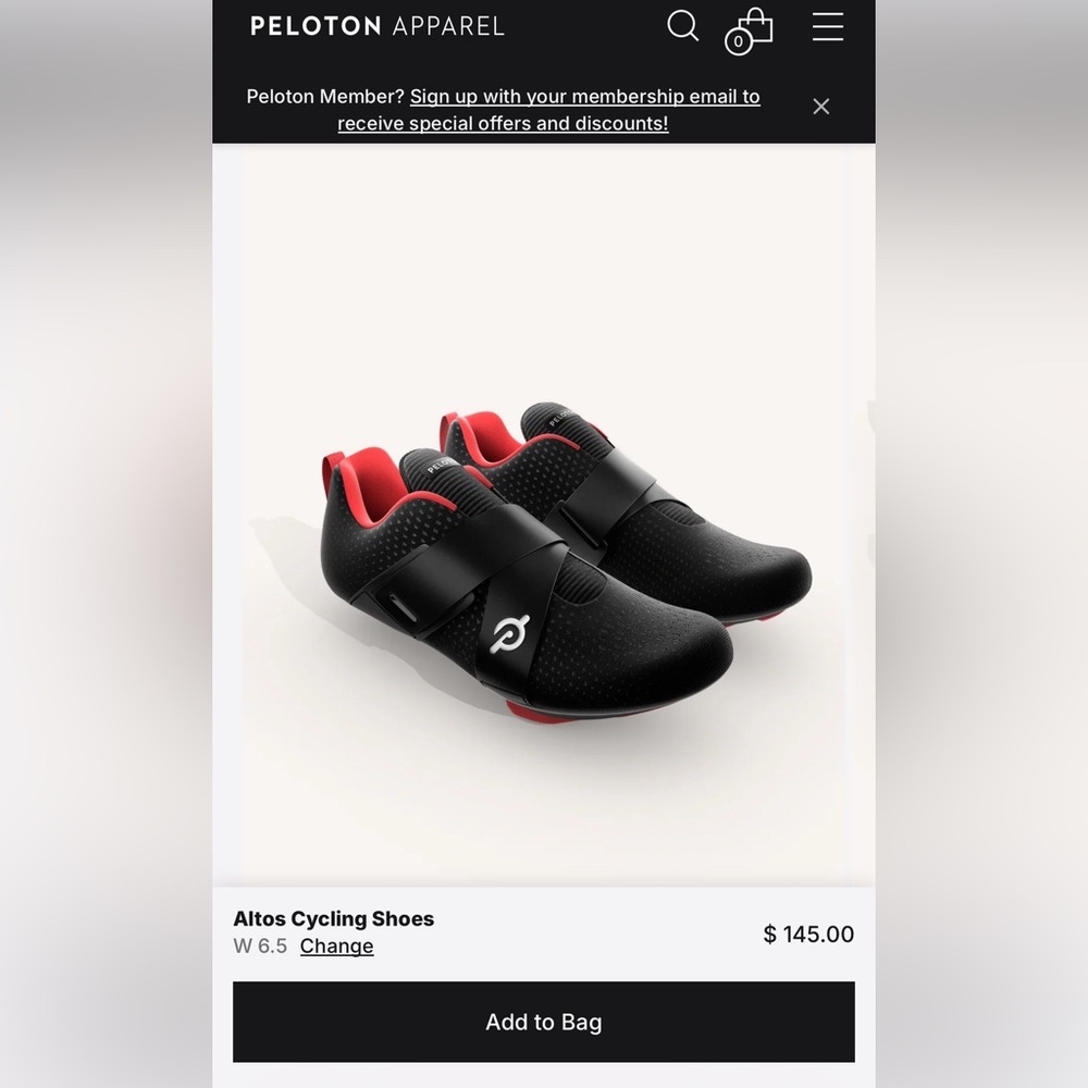 Peloton Altos Cycling Shoes size 8 women’s